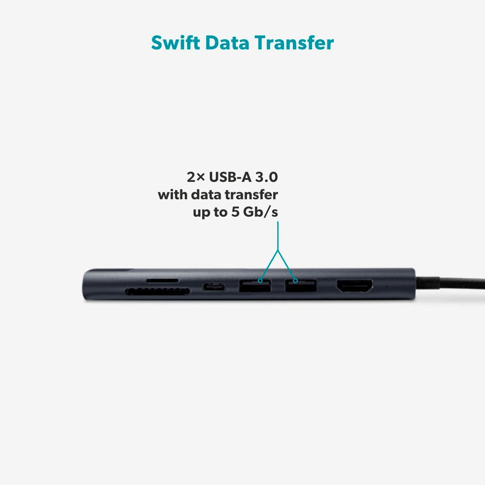 Epico 7-in-1 Multimedia Hub 8K - Midnight