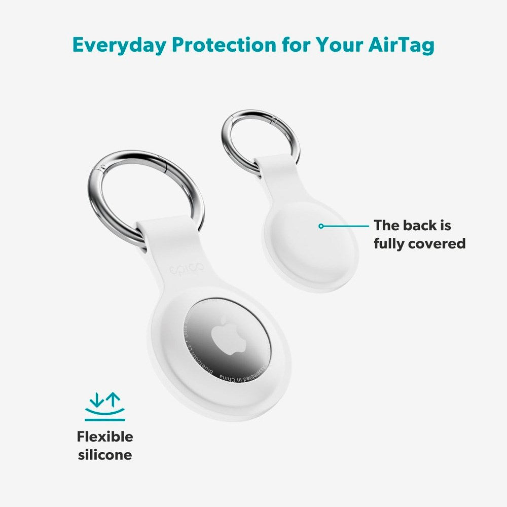 Apple AirTag Epico Silicone Case - White