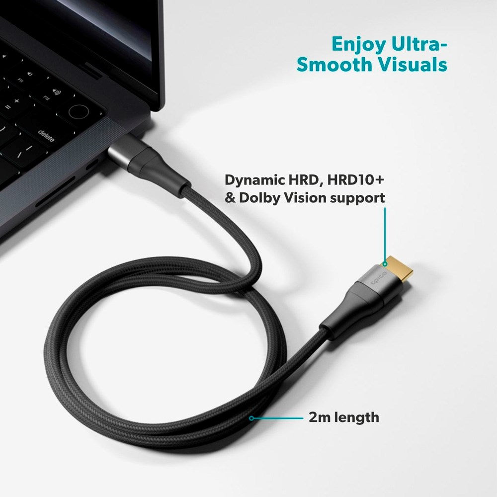 Epico UltraLink HDMI to HDMI Cable - 2m - 8K / 60Hz - Space Grey