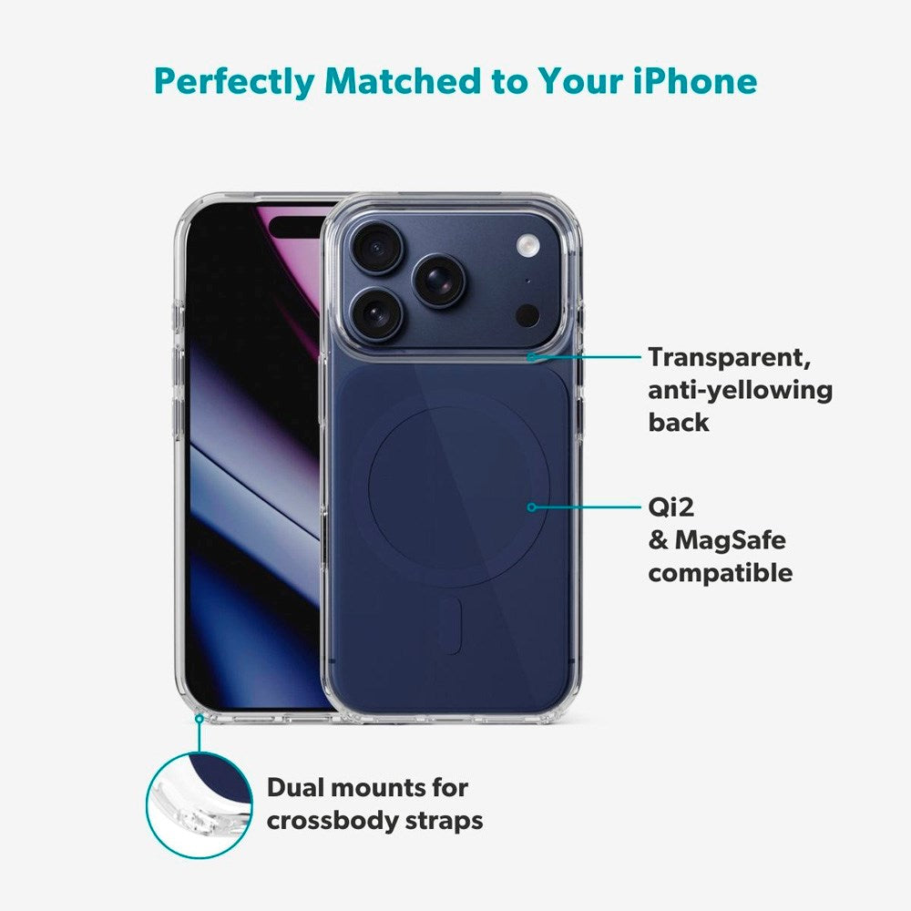 iPhone 17 Pro Epico Tile Mag+ Case - MagSafe Compatible - Transparent / Blue