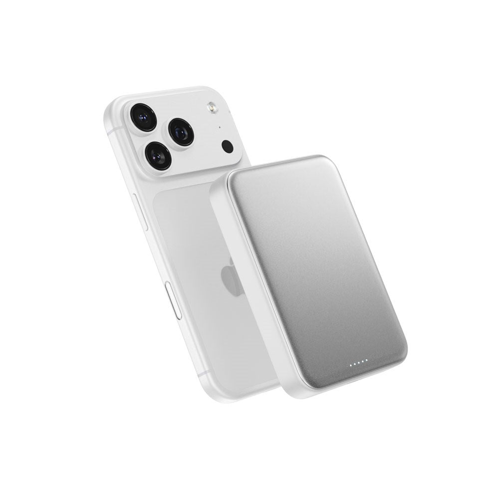 Epico UltraPack EM75 Alu Mag+ Wireless PowerBank - 25W & 10.000 mAh - Qi2 / MagSafe Compatible - Silver