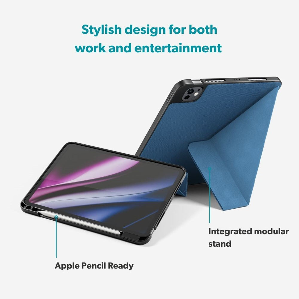 iPad Air 11-10.9" (2026-2020) / Pro 11" (2022-2018) Epico SolidWoven Flip Case - Blue