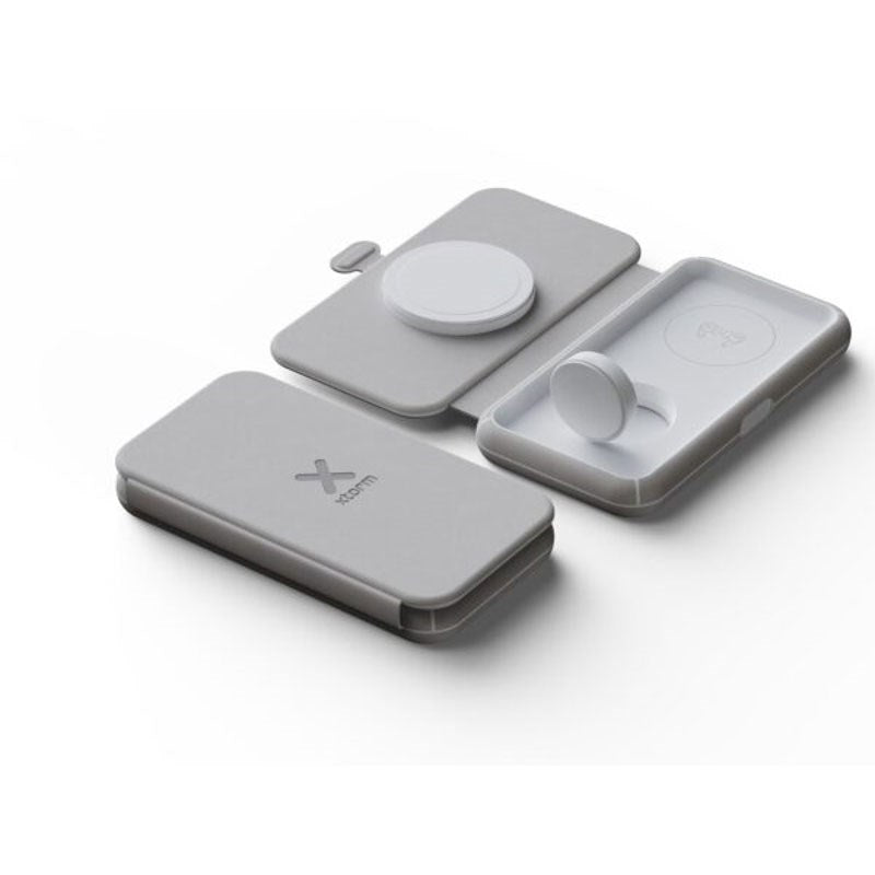 Xtorm 3-in-1 Foldable Wireless Travel Charger 15W – MagSafe Compatible - White