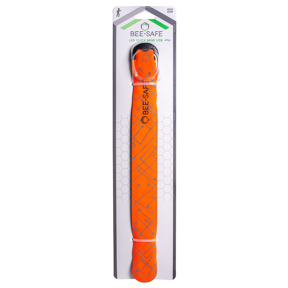 Bee-Safe LED Click Band - Orange