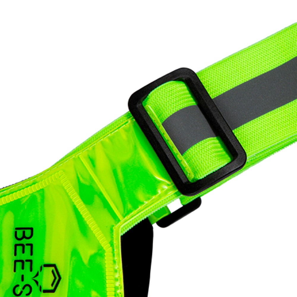 Bee-Safe Reflective Running Vest with Light & Phone Pocket - Yellow