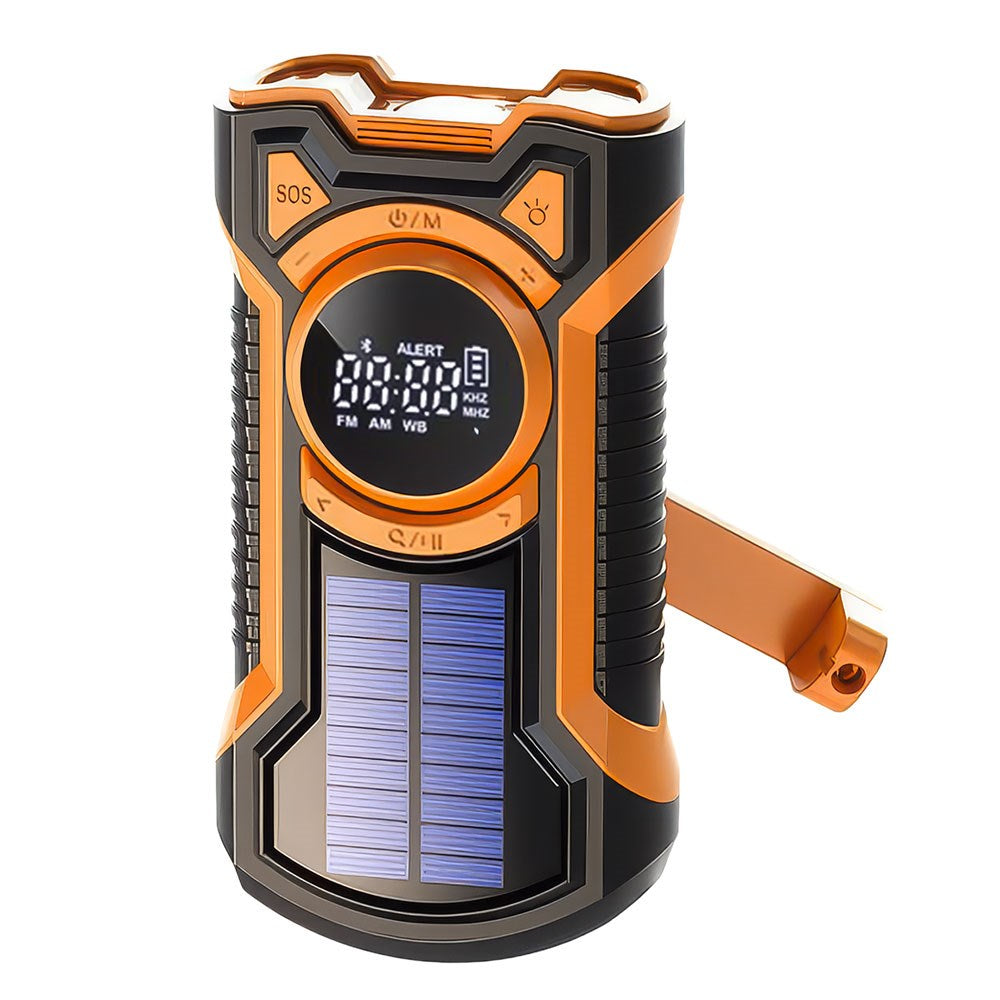 Just In Case Emergency Radio with Bluetooth & 5000 mAh PowerBank - Black / Orange