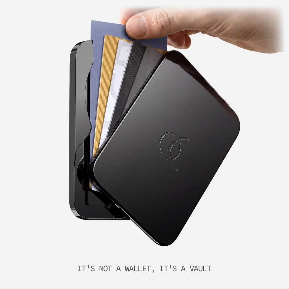 Arc Pulse Vault Aluminium Card Holder - MagSafe Compatible - Onyx Black