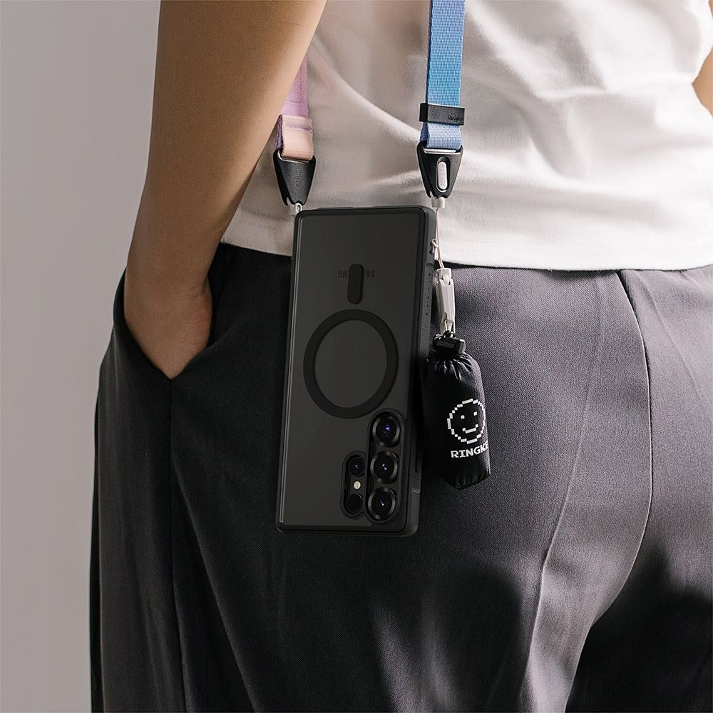 Samsung Galaxy S25 Ultra Ringke Fusion Bold Case - MagSafe Compatible - Transparent / Black