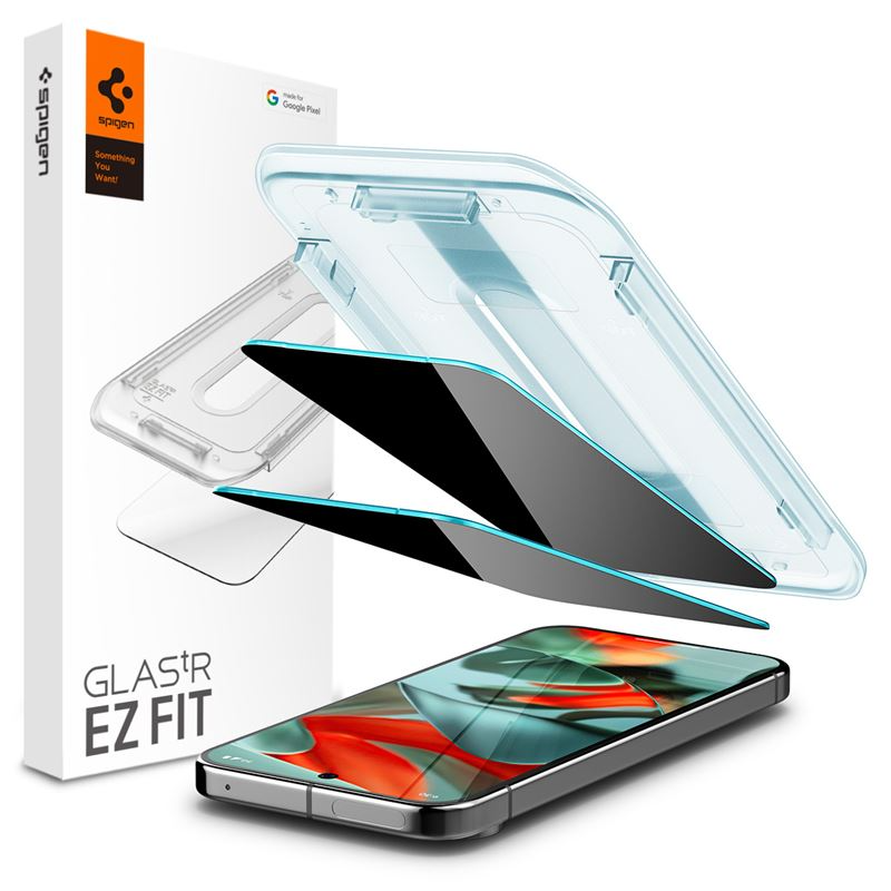 Spigen Google Pixel 9 Pro XL EZ Fit Privacy Screen Protector 2-Pack – Transparent / Black