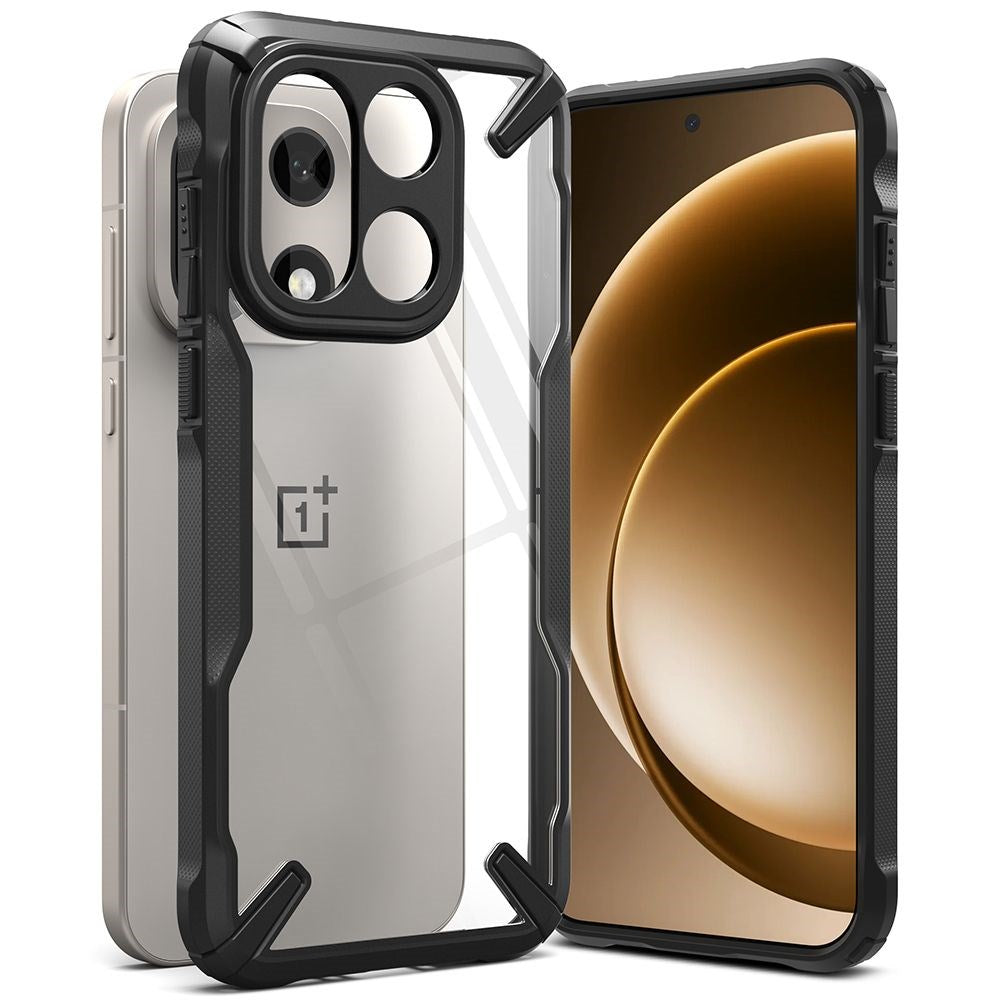OnePlus 15 Ringke Fusion X Case - Transparent / Black