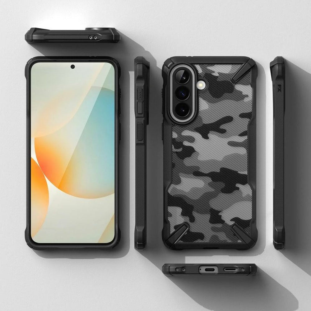 Samsung Galaxy A57 Ringke Fusion X Case - Black Camouflage