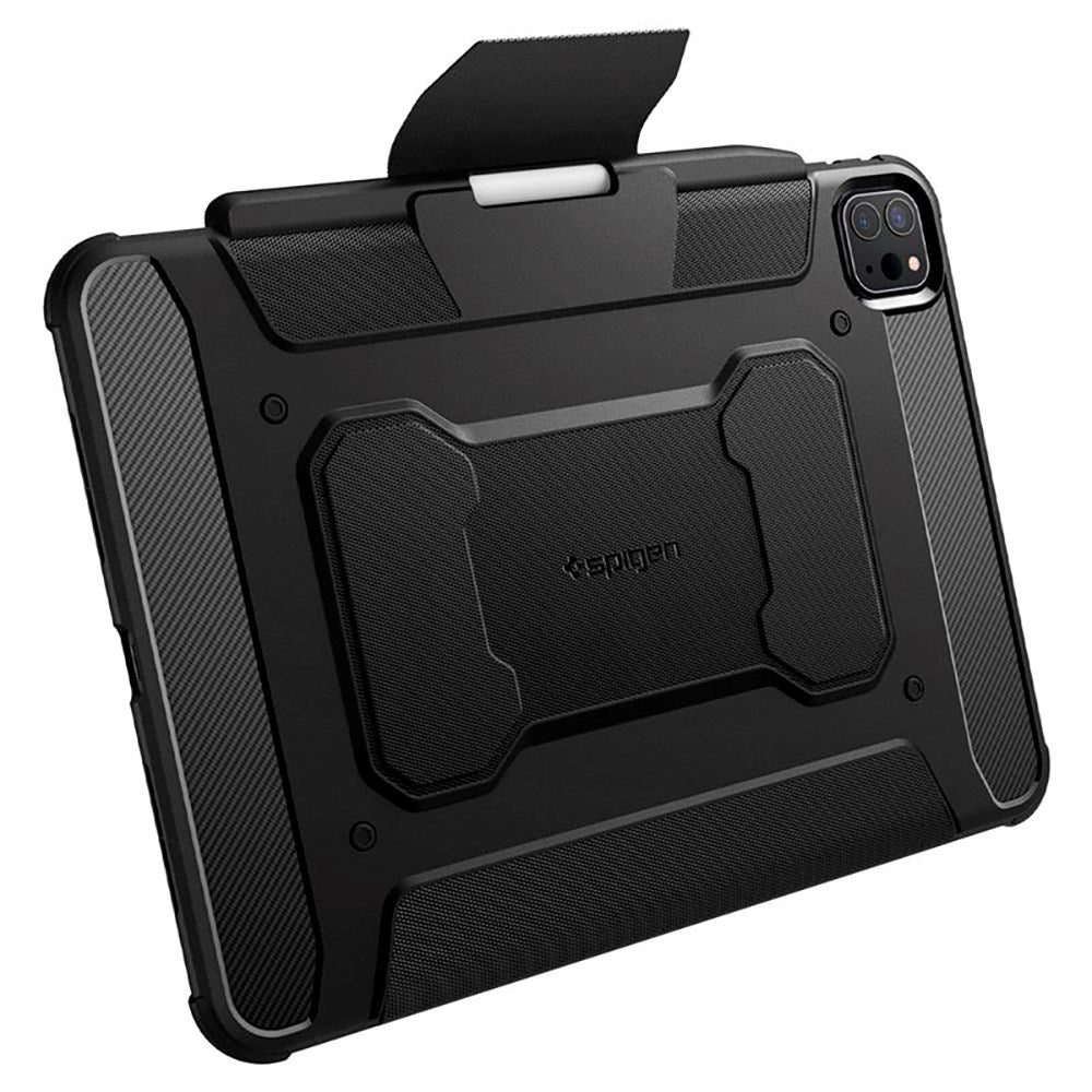 iPad Pro 11" (2025 / 2024) Spigen Rugged Armor Pro Case w. Apple Pencil Holder - Black