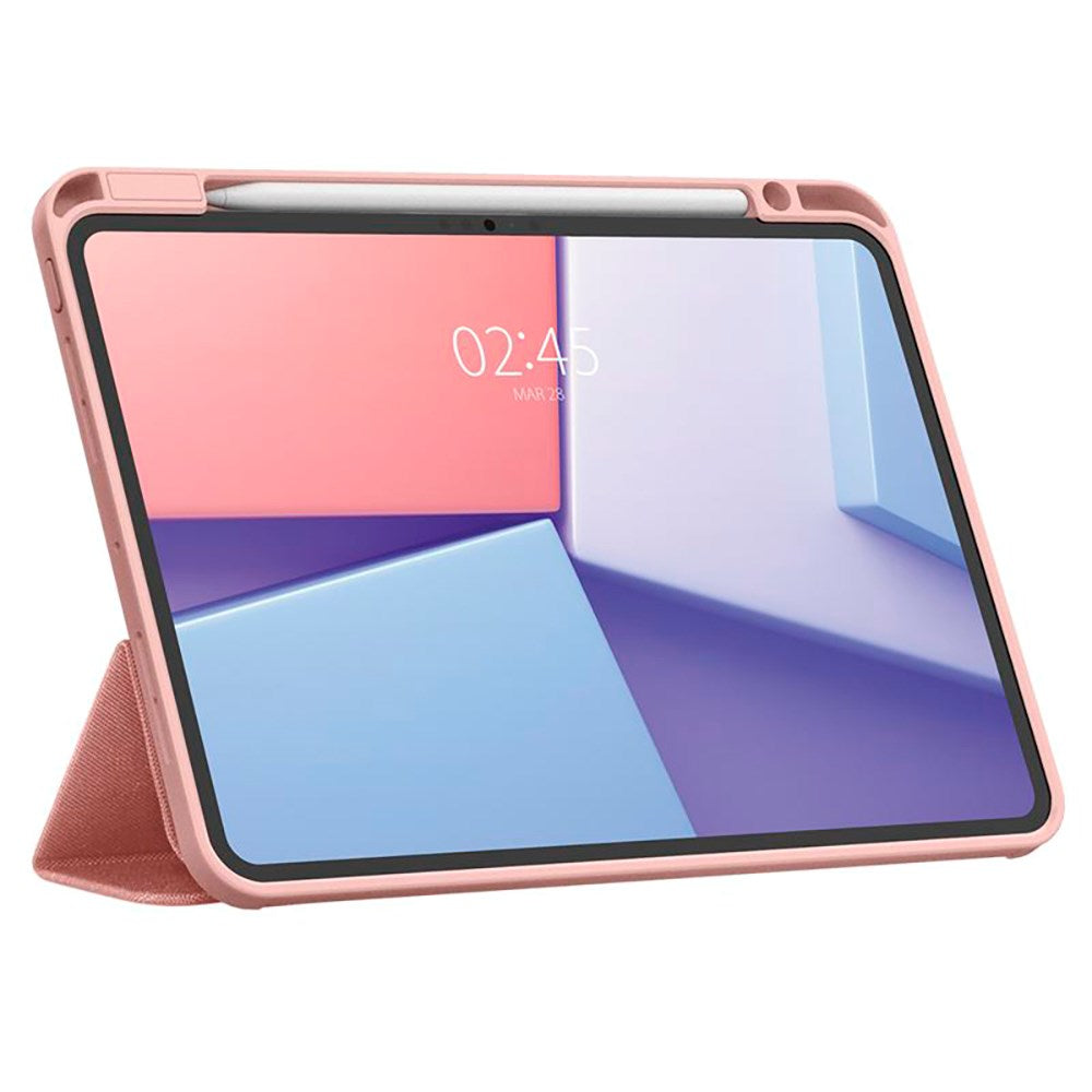 iPad Pro 11" (2025 / 2024) Spigen Urban Fit Fabric Case w. Pen Holder - Rose Gold