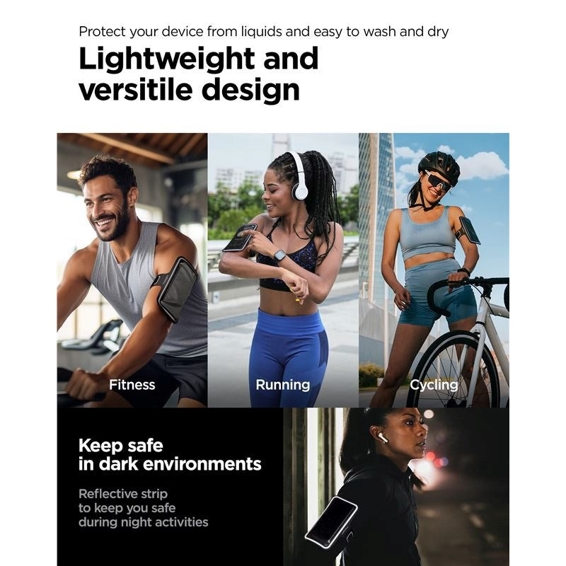 Spigen Universal Dynamic Shield Running Armband (Max. Mobile: 6.9") - Black