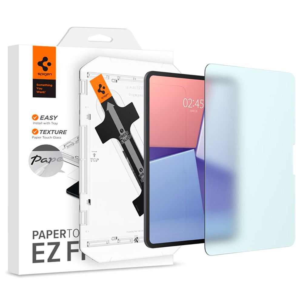 iPad Pro 11" (2025 / 2024) Spigen Paper Touch EZ Fit Glas.tR Screen Protection - Case Friendly - Transparent
