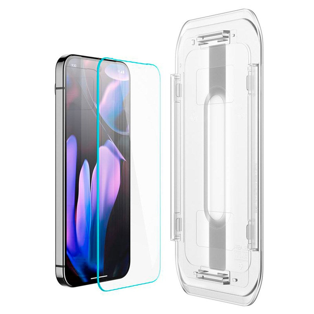 Google Pixel 10 / 10 Pro / 9 / 9 Pro Spigen EZ Fit Glas.tR Screen Protection 2. Pcs - Case Friendly - Transparent