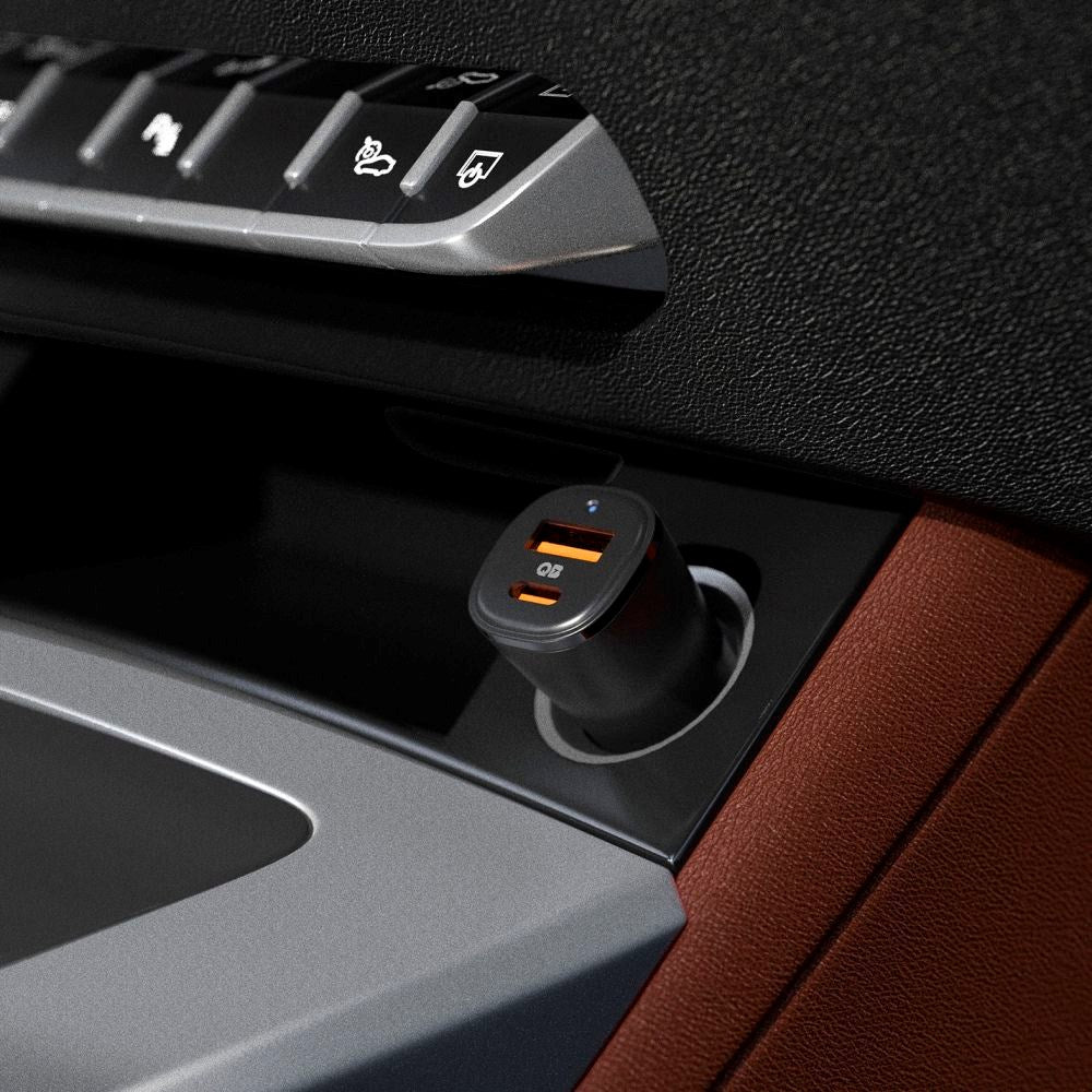 Spigen 48W Car Charger with 1x USB-C & 1x USB-A - Black