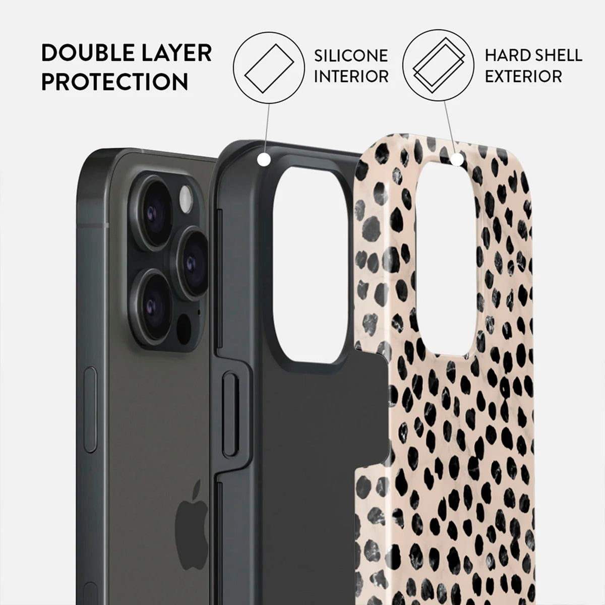iPhone 15 Pro Burga Tough Fashion Cover - MagSafe Compatible - Almond Latte