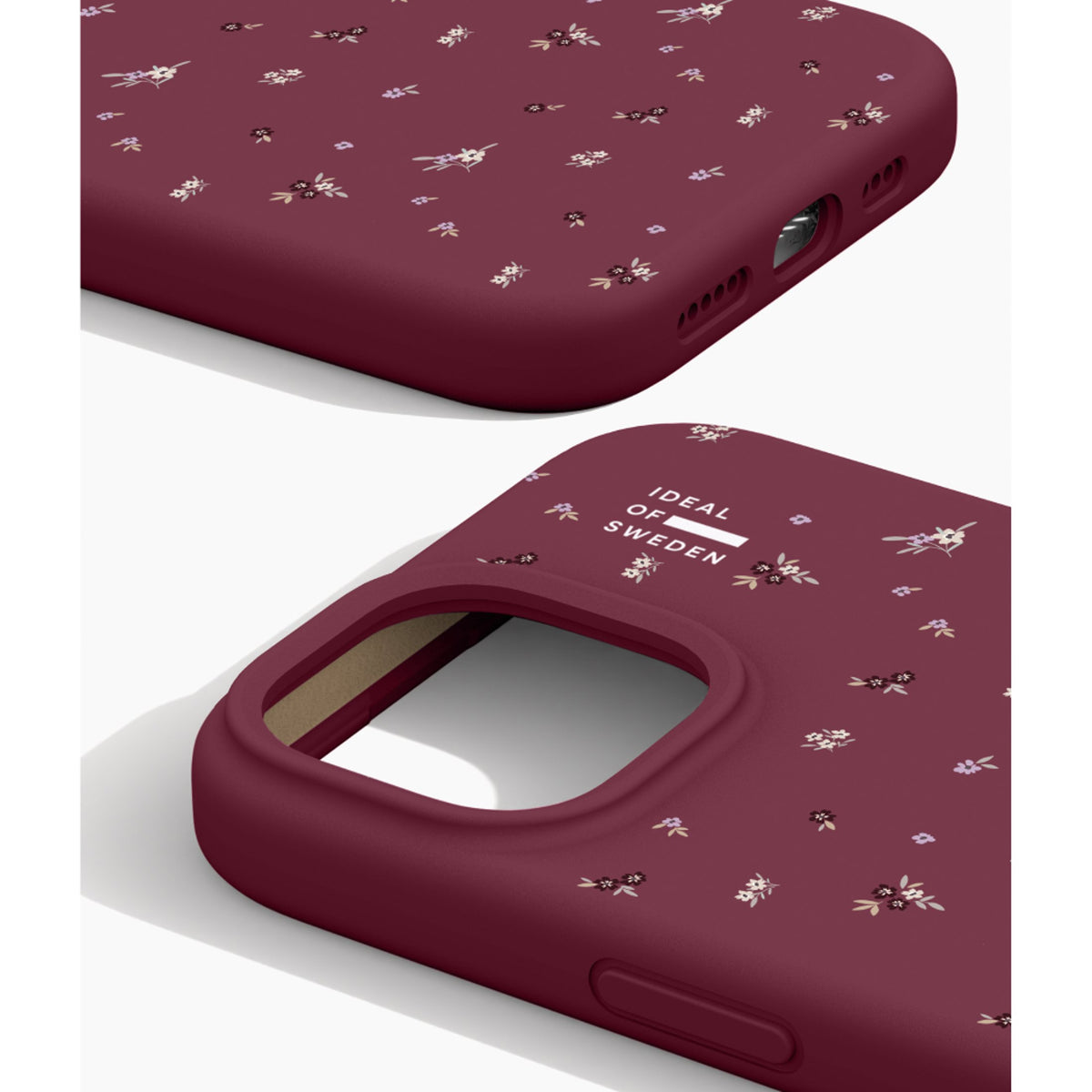 iDeal Of Sweden iPhone 17e / 16e / 15 / 14 / 13 Silicone Case - MagSafe Compatible - Fine Wine Bloom
