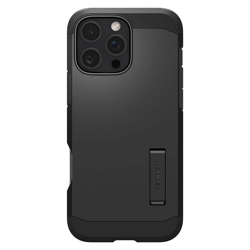 iPhone 16 Pro Spigen Tough Armor Case w. Kickstand - MagSafe Compatible - Black