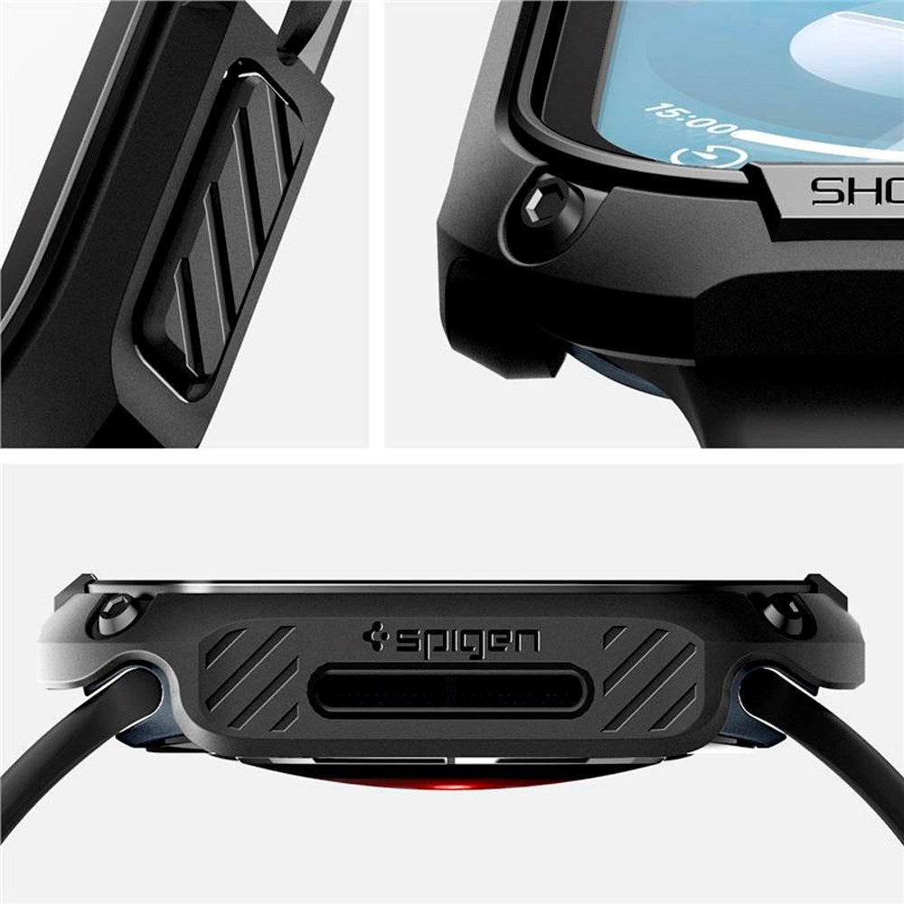 Apple Watch 11 / 10 (46mm) Spigen Tough Armor Case with Screen Protector Glass - Black