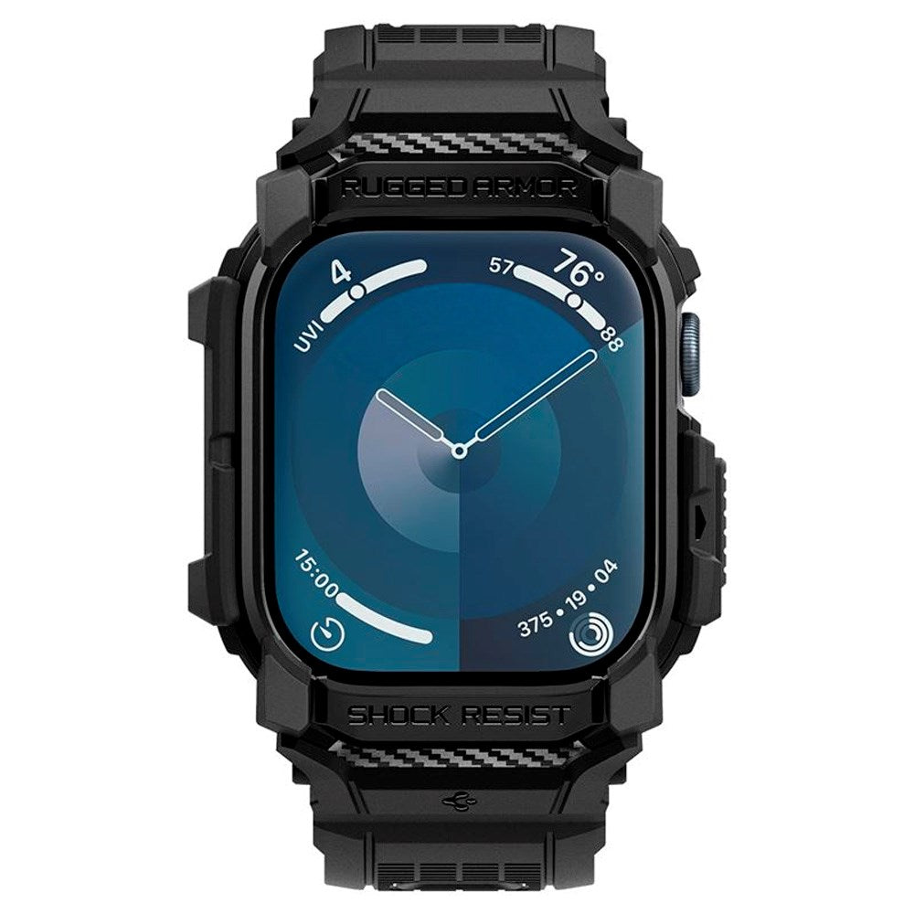 Apple Watch 11 / 10 (46mm) Spigen Rugged Armor Pro Strap with Case - Black