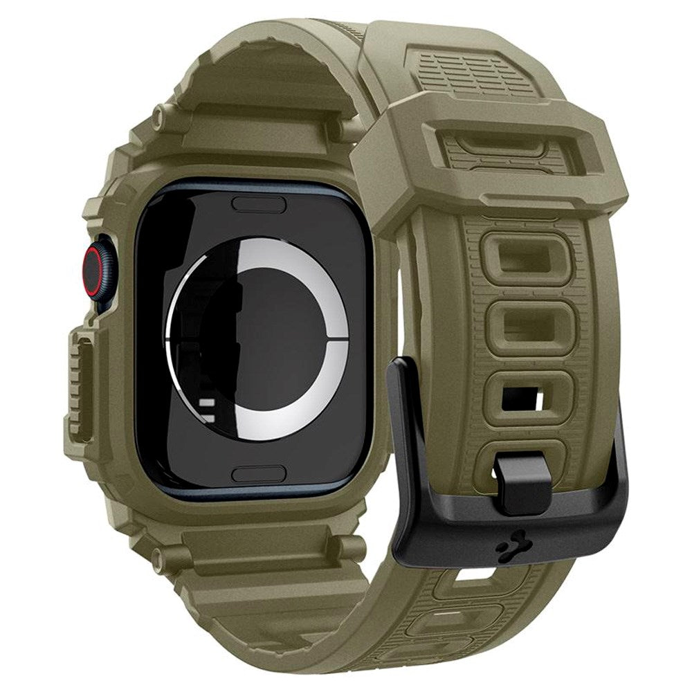 Apple Watch 11 / 10 (46mm) Spigen Rugged Armor Pro Strap with Case - Green