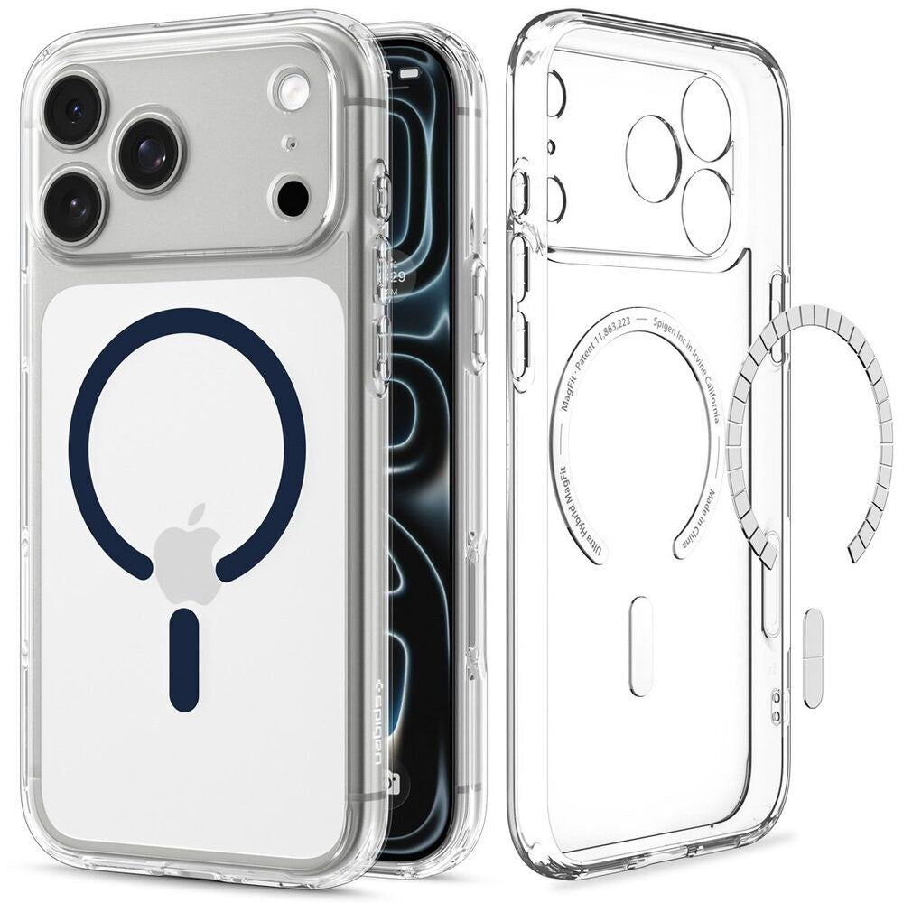 iPhone 18 Pro Max / 17 Pro Max Spigen Ultra Hybrid Case - MagSafe Compatible - Transparent / Blue