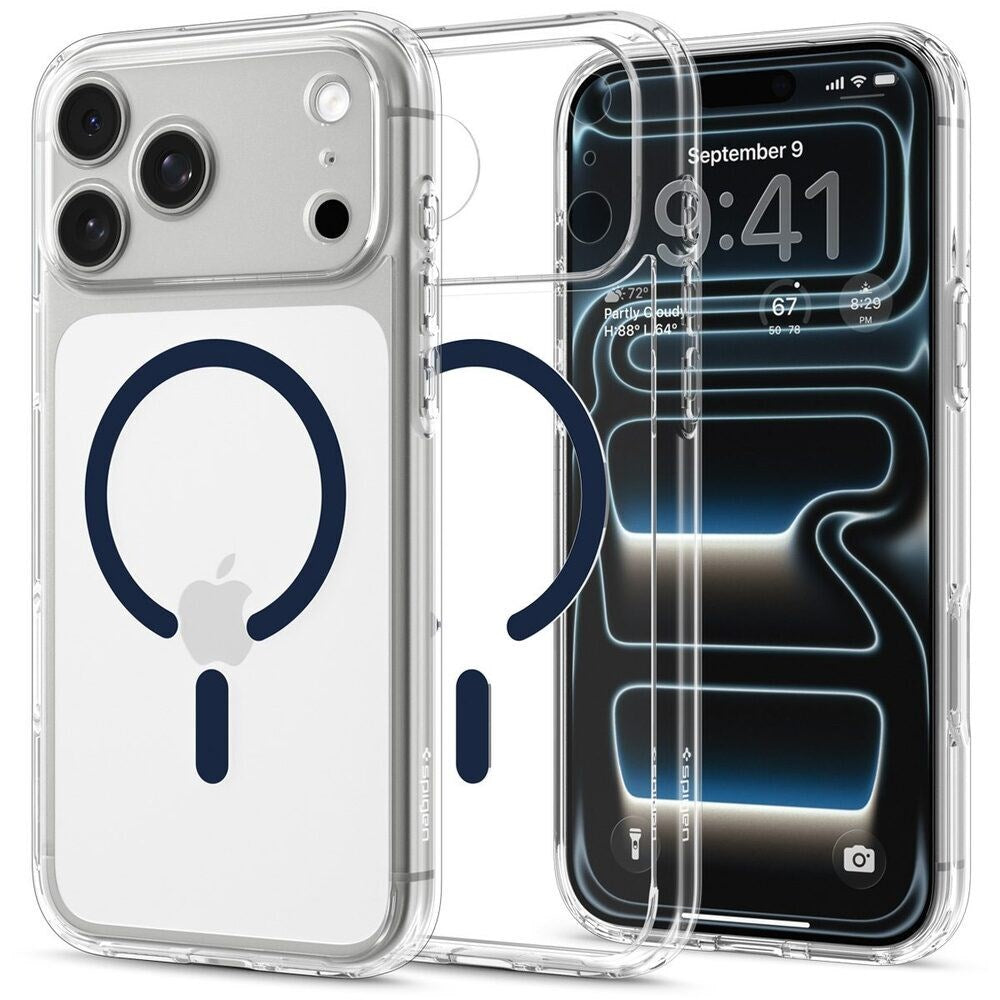 iPhone 18 Pro Max / 17 Pro Max Spigen Ultra Hybrid Case - MagSafe Compatible - Transparent / Blue