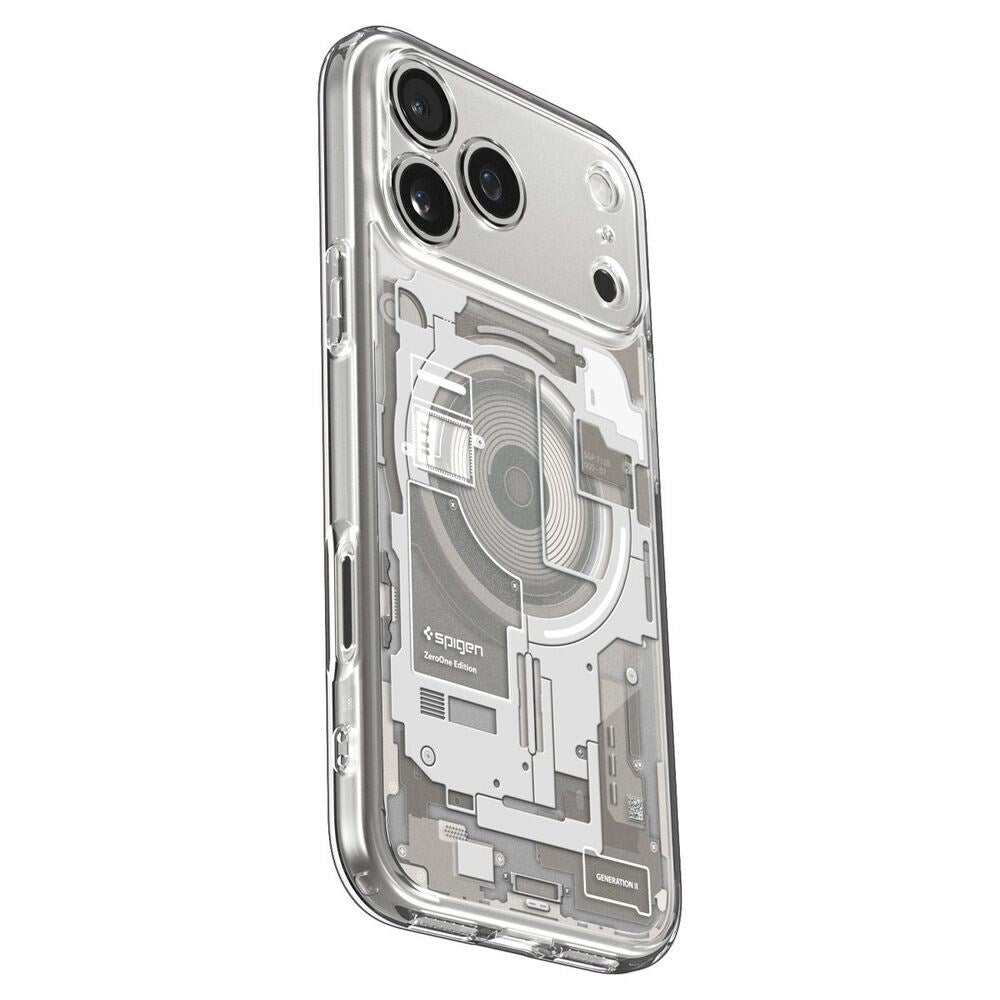 iPhone 18 Pro / 17 Pro Spigen Ultra Hybrid Case - MagSafe Compatible - Transparent / Silver