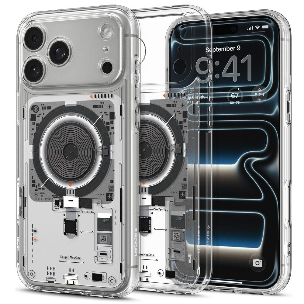 iPhone 18 Pro / 17 Pro Spigen Ultra Hybrid Case - MagSafe Compatible - Transparent / Black