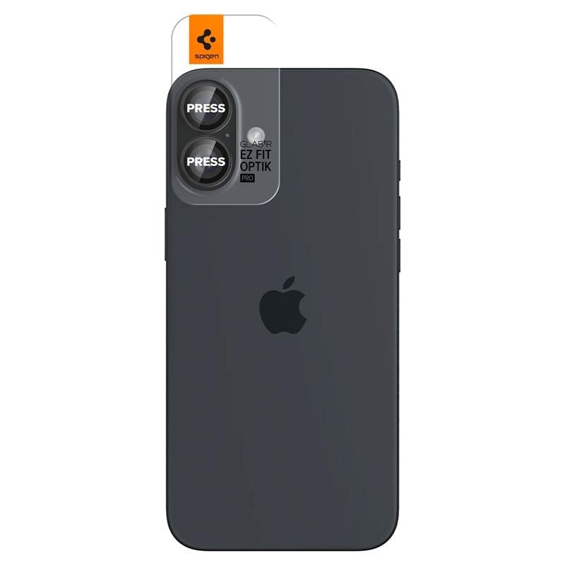 iPhone 17 / 16 / 16 Plus Spigen EZ Fit. tR Optik Pro Camera Lens Protection - 2 pcs - Transparent / Black