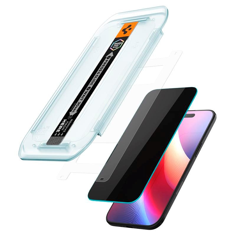 iPhone Air Spigen Glass tR EZ Fit Screen Protector Glass - Privacy Function - 2 pcs - Transparent