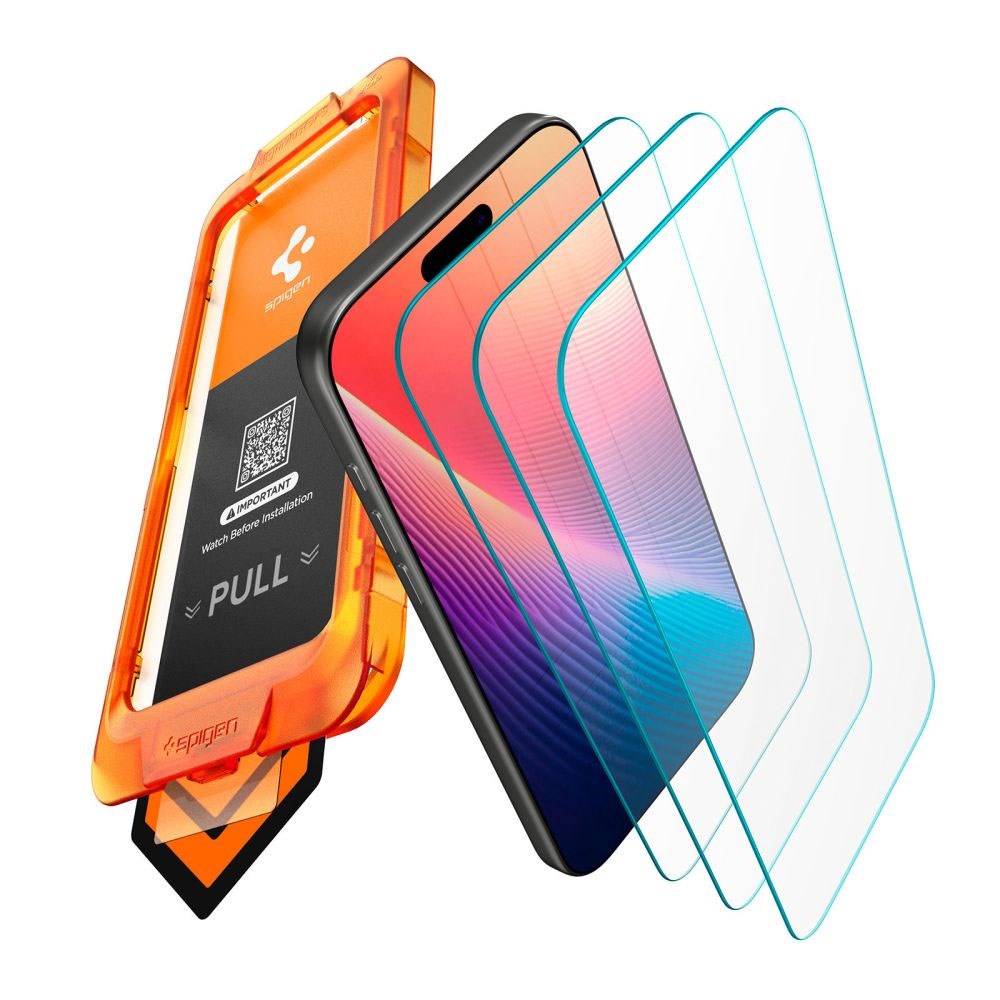 iPhone 17 Pro Max Spigen Screen Protector with AlignMaster - 3 pcs. - Transparent
