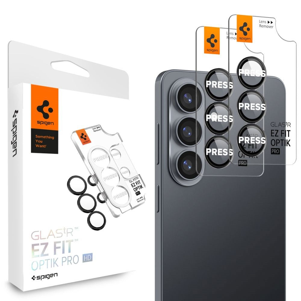 Samsung Galaxy S26+ (Plus) Spigen Glass tR EZ Fit Optik Pro Camera Lens Protector Glass - 2 pcs - Black