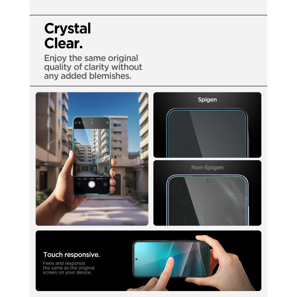 Samsung Galaxy A37/A36 (5G) Spigen EZ Fit Glass tR Screen Protection - Case Friendly - Transparent