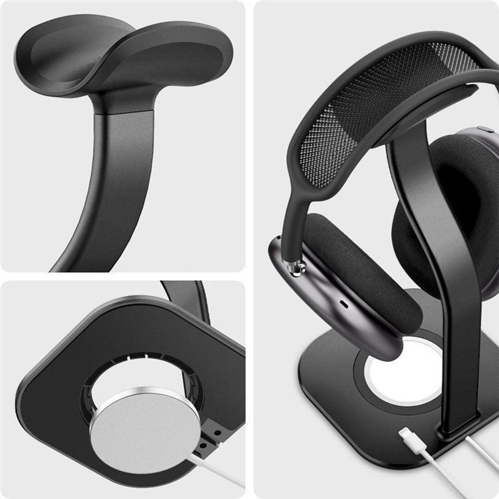 Spigen Charging Stand for Mobile & AirPods Max - MagSafe Compatible - Black