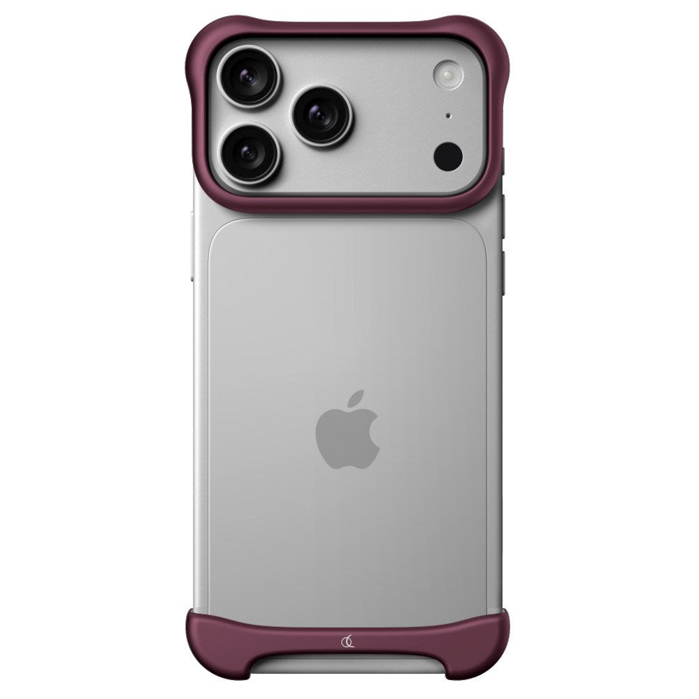iPhone 18 Pro Arc Pulse Aluminum Bumper Case - Matte Dark Red