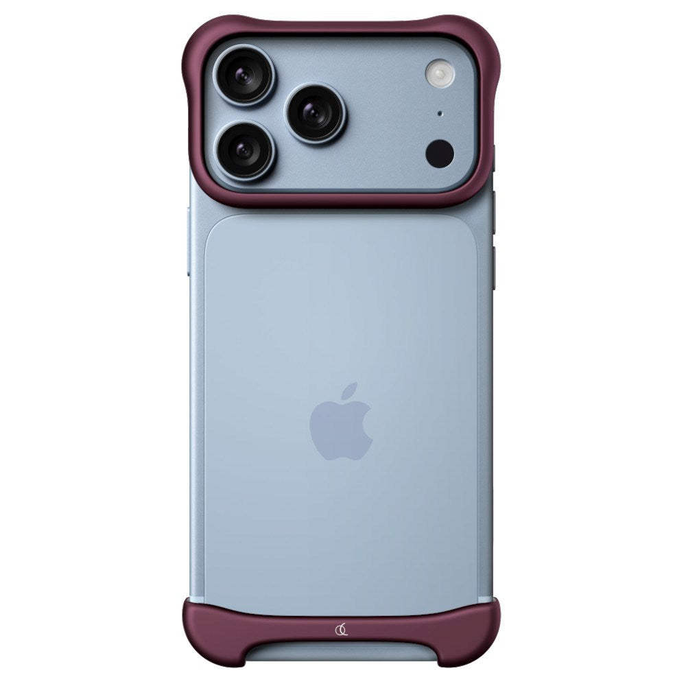 iPhone 18 Pro Arc Pulse Aluminum Bumper Case - Matte Dark Red