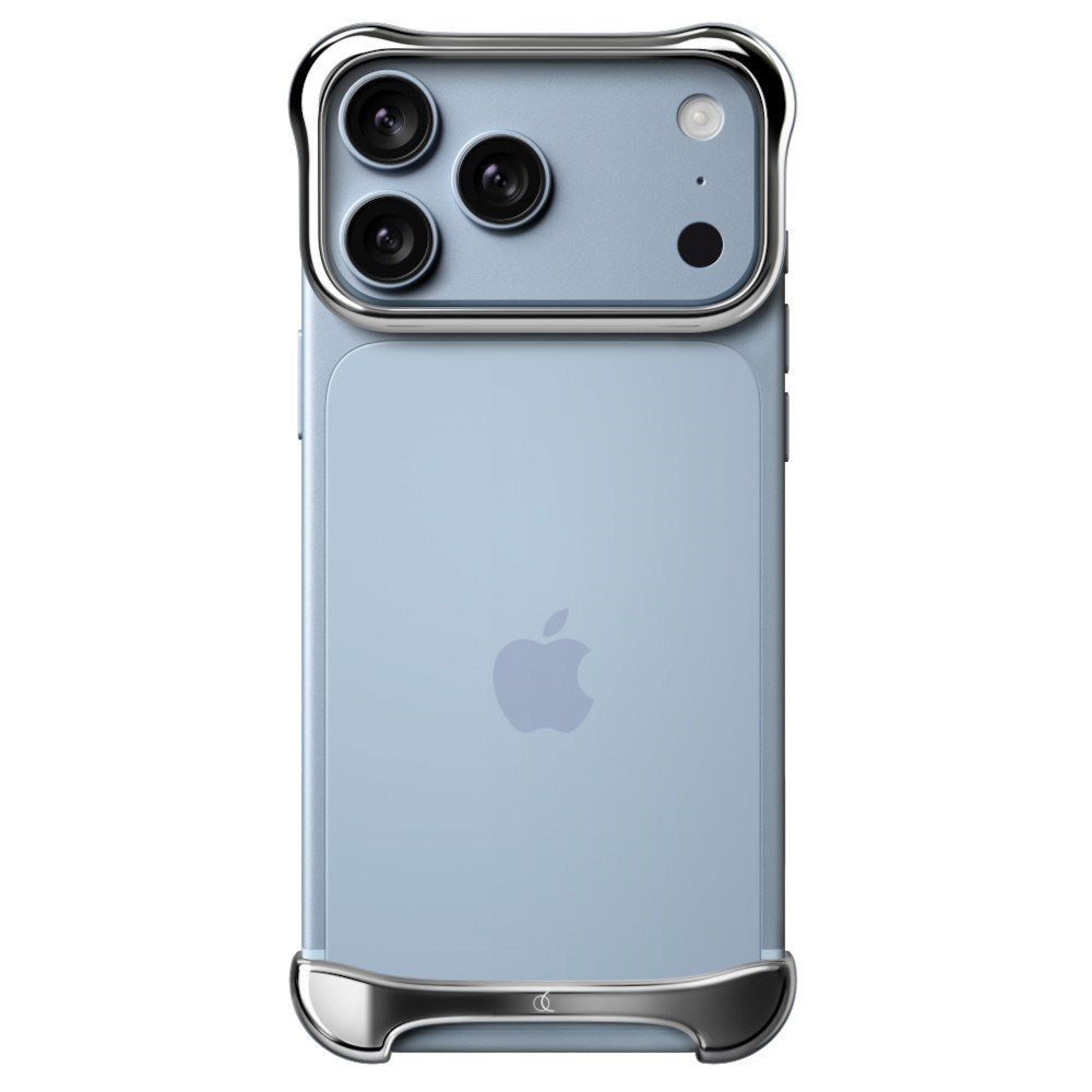 iPhone 18 Pro Max Arc Pulse Aluminum Bumper Case - Silver