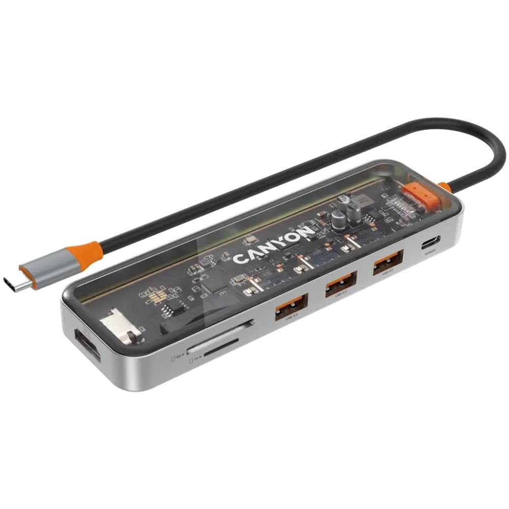 Canyon DS13 100W 7-in-1 USB-C Hub - Grey