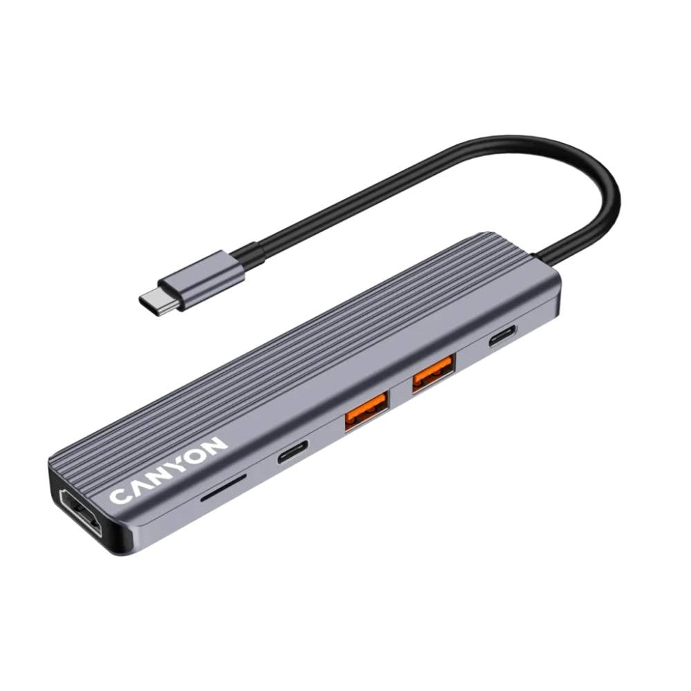 Canyon DS17 6-in-1 USB-C Hub - Grey