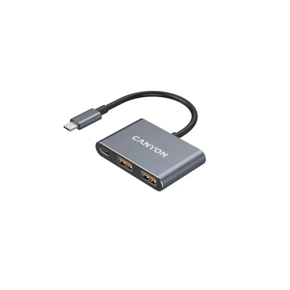 Canyon DS3 3-in-1 USB-C Hub - Grey