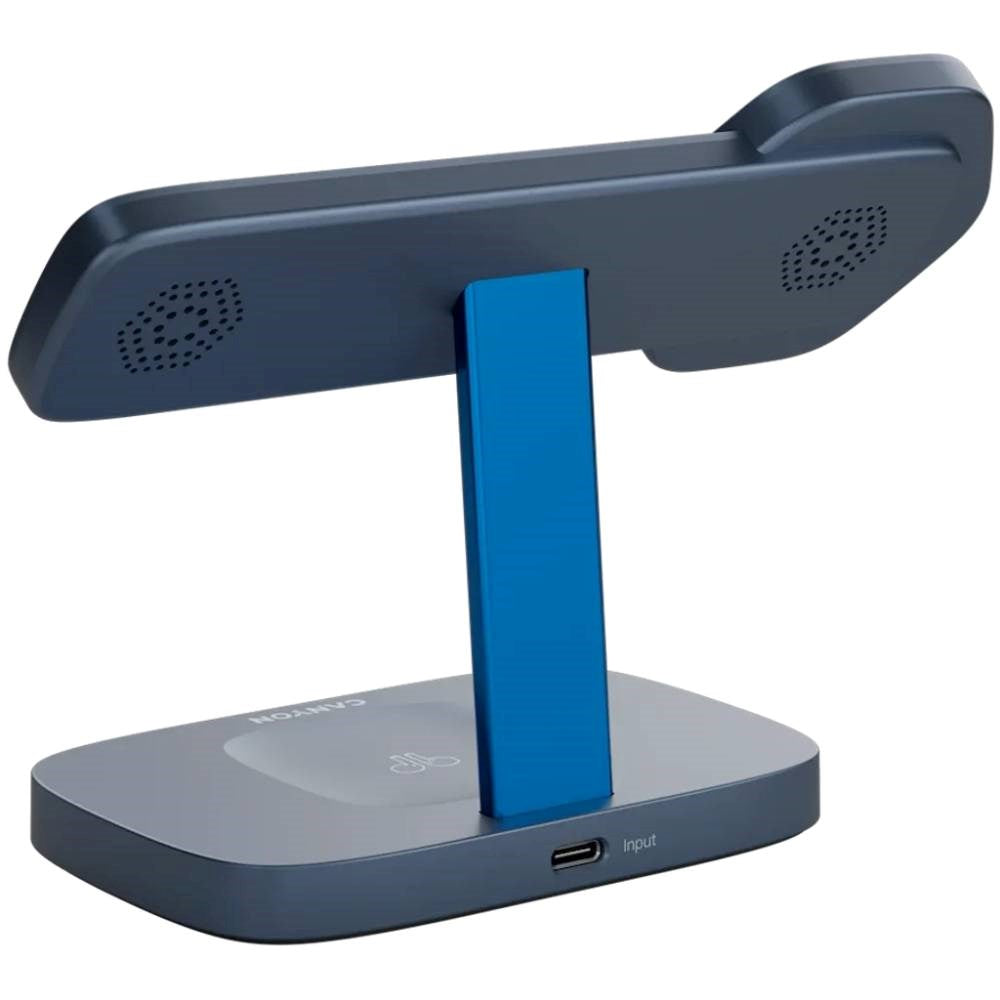 Canyon Hexagon 15W 3-in-1 Wireless Charger - Qi / MagSafe Compatible - Grey / Blue