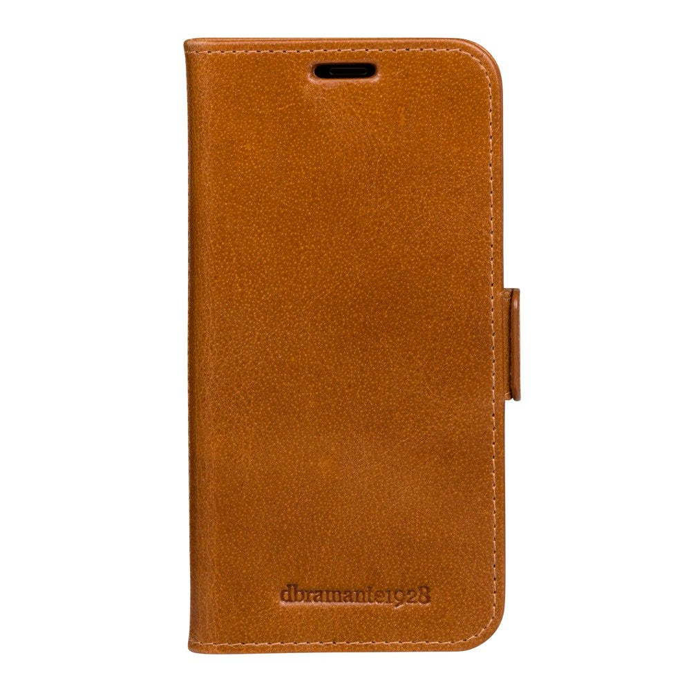 iPhone 11 Pro dbramante1928 Copenhagen Slim Genuine Leather Flip Case with Wallet - Tan