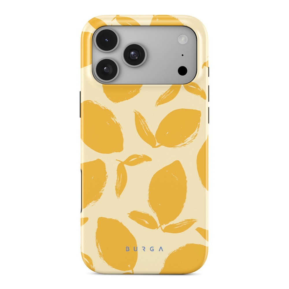 iPhone 18 Pro Max Burga Tough Fashion Case - MagSafe Compatible - Lemon Tart