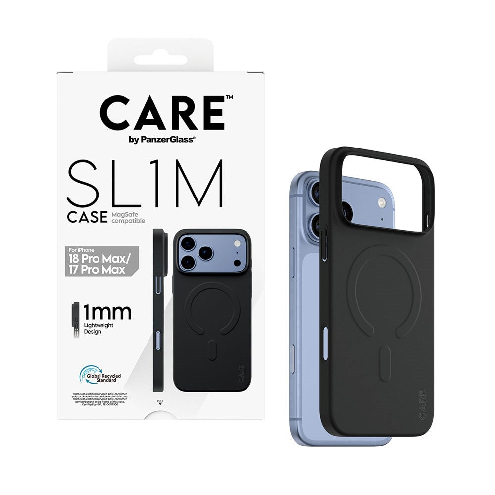 iPhone 18 Pro Max / 17 Pro Max CARE by PanzerGlass SL1M Case - MagSafe Compatible - Black
