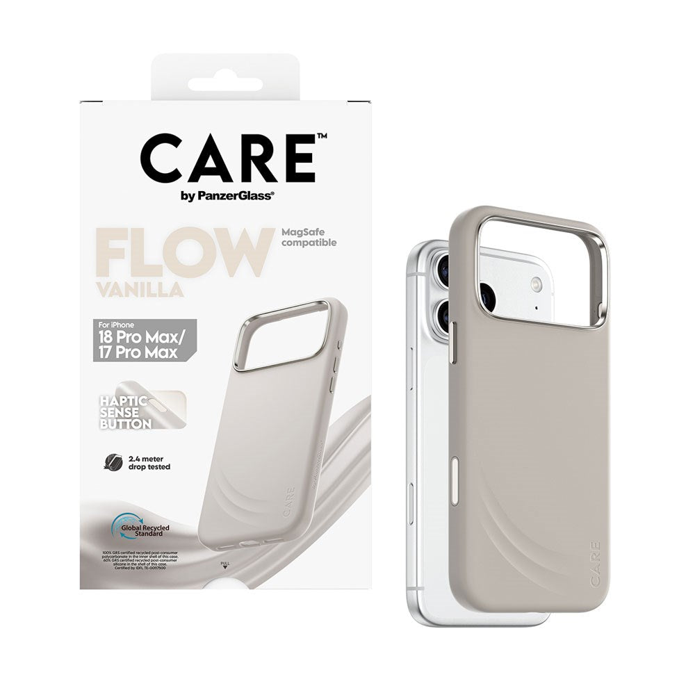 iPhone 18 Pro Max / 17 Pro Max CARE by PanzerGlass Feature Flow Case - MagSafe Compatible - Vanilla