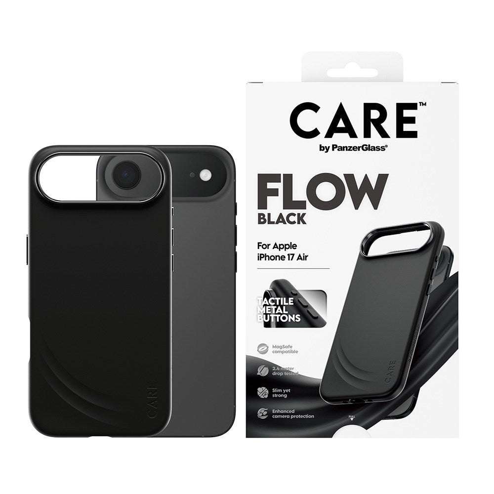 CARE by PanzerGlass iPhone Air Feature Flow Case - MagSafe Compatible - Black