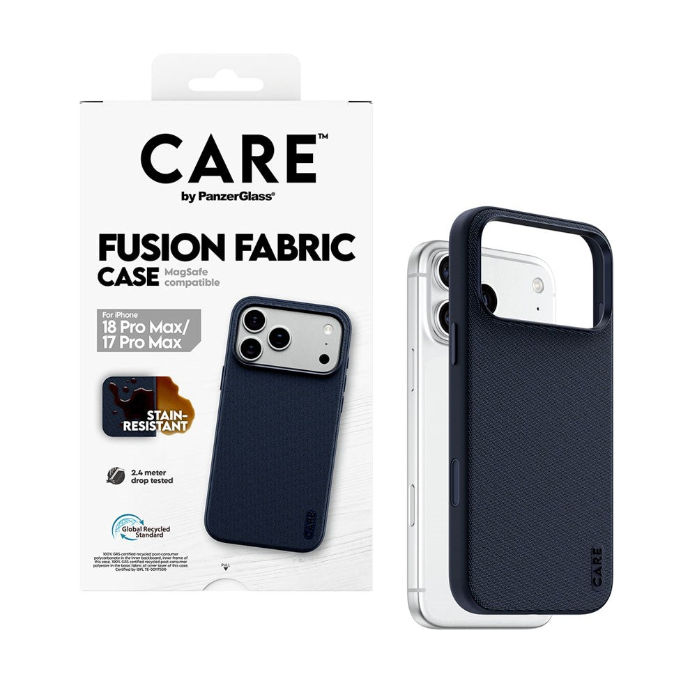 iPhone 18 Pro Max / 17 Pro Max CARE by PanzerGlass Fusion Fabric Case - MagSafe Compatible - Blue